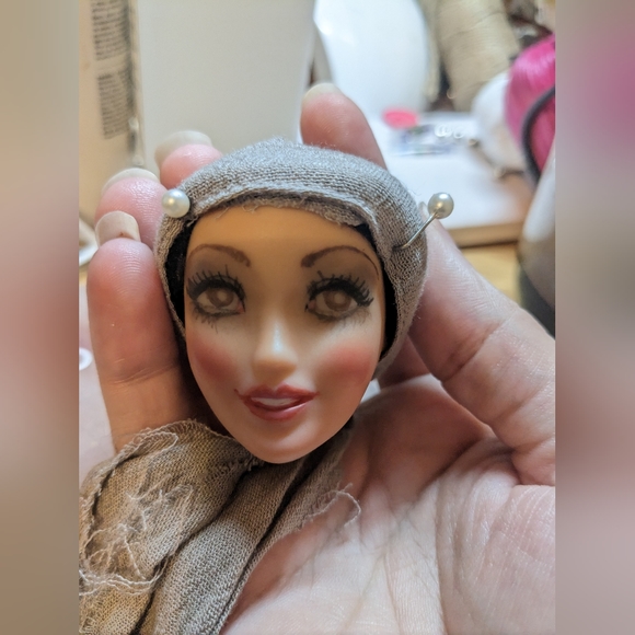 1920s Inspired Repaint Doll Art Deco Ooak Face Up Vintage Barbie Inspired - Picture 8 of 8